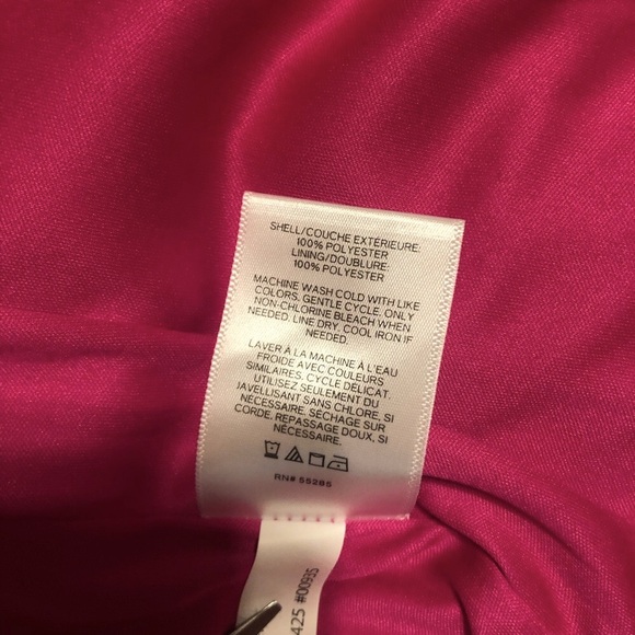 EXPRESS Red & Pink color block maxi dress w/cut outs & lace up back NEW RE $108+ - Picture 9 of 12